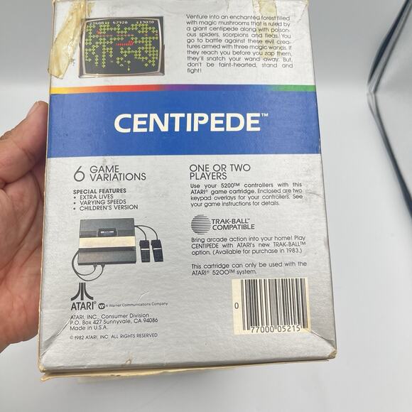 Centipede (Atari 5200, 1982) CIB And Tested W/ Overlays On Shelf - Picture 6 of 12